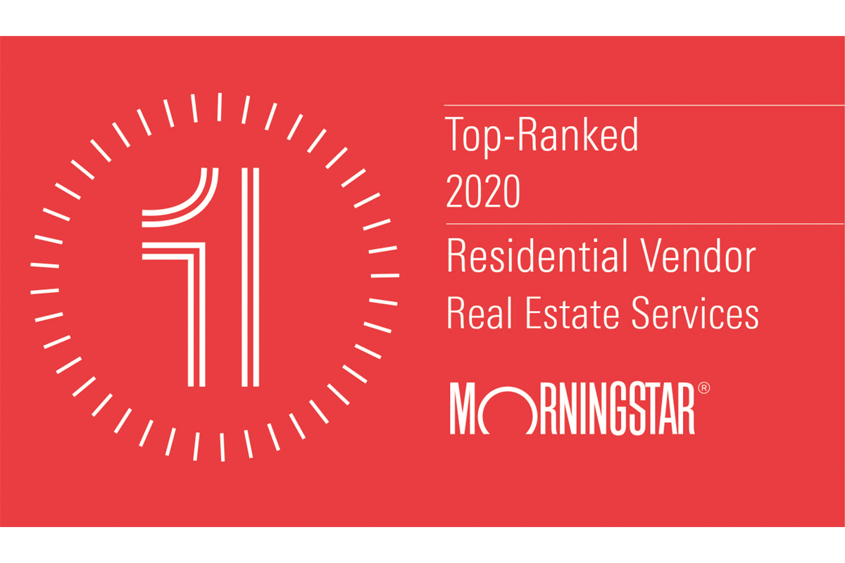 Morningstar Top Ranked Residential Vendor for Real Estate Services